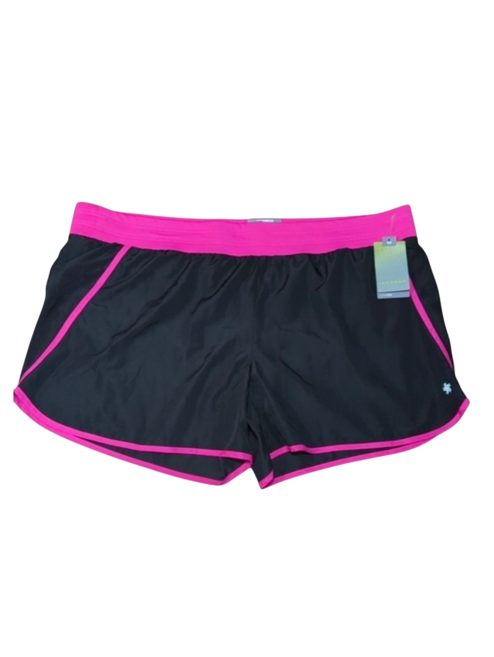 Tek Gear Black & Pink Mid Rise Running Shorts Size 2X